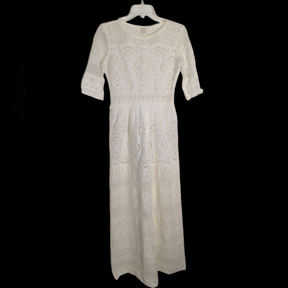Sundance Womens Dress Lace Boho Maxi Prairie‎ Cottagecore Fairy Milkmaid Size 2